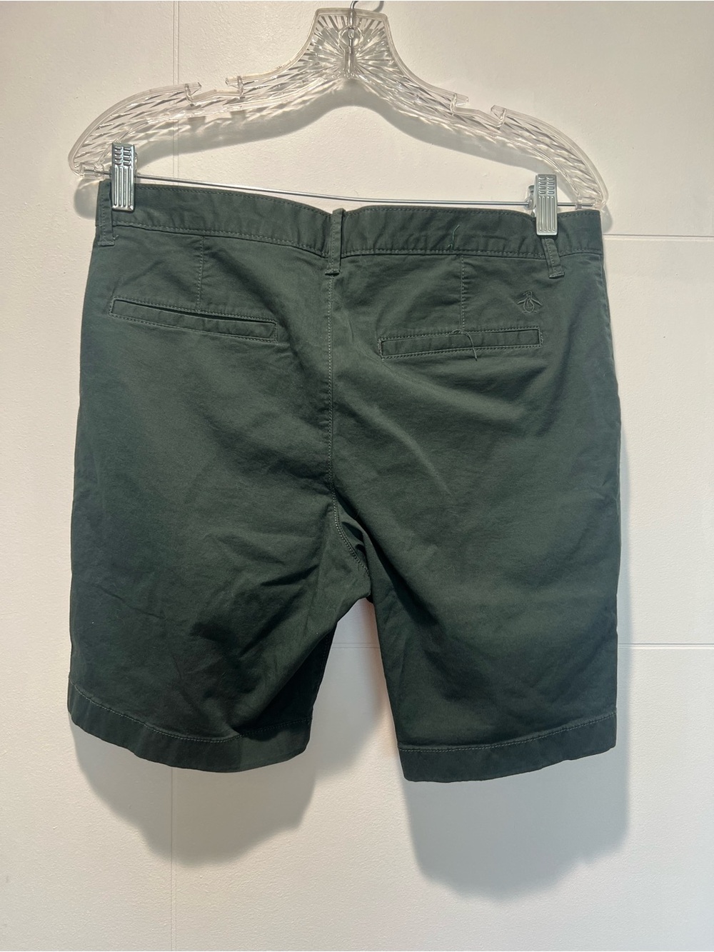 Men's Original Penguin Dark Green Chino Shorts - Size 30 - Picture 6 of 8